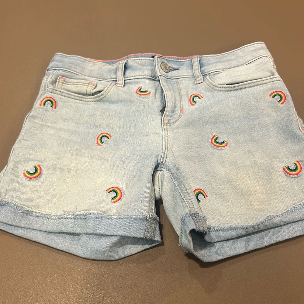 Gap Kids Stretch Denim Rainbow Shorts